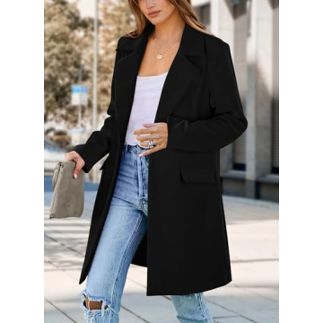 Stylish PRETTYGARDEN Women's Long Blazer Jacket for Fall