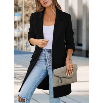 Stylish PRETTYGARDEN Women's Long Blazer Jacket for Fall