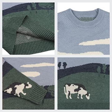 Vamtac Oversize Cow Sweater - Cozy Unisex Knit Jumper