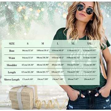 LUKYCILD Christmas Shirts for Women Teacher Christmas Shirt Womens Christmas Tops Xmas Tee Tops