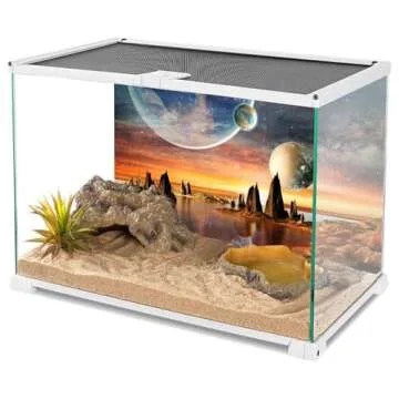 AWERT 72x18 inches Galaxy Aquarium Background Space Theme View of The Planets from Earth Fish Tank Background Hot Desert Terrarium Background