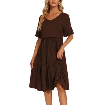 Stylish Smallshow Nursing Dress for Comfortable Breastfeeding