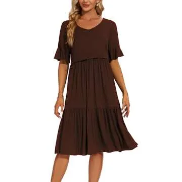 Stylish Smallshow Nursing Dress for Comfortable Breastfeeding