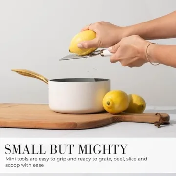 Elegant 8 Piece Gold and White Kitchen Tool Set for Every Cook