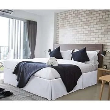 Utopia Bedding Queen Bed Skirt - Soft Quadruple Pleated Ruffle - Easy Fit with 16 Inch Tailored Drop - Hotel Quality, Shrinkage and Fade Resistant (Queen, White)