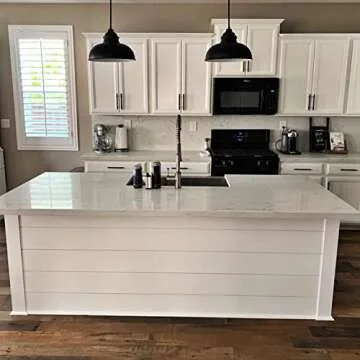 KARMIQI Industrial Pendant Lighting for Kitchen Island, Vintage Pendant Light for Kitchen, Black Metal Farmhouse Hanging Light for Dining Room, Bar, Restaurant