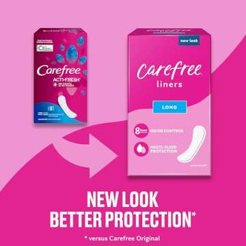 Carefree Panty Liners for Women, Long, Unwrapped, Unscented, 92ct | Pantiliners, Carefree Liners, Da...