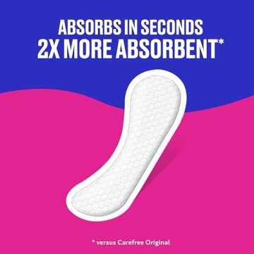 Carefree Panty Liners for Women, Long, Unwrapped, Unscented, 92ct | Pantiliners, Carefree Liners, Daily Liners for Women, Light Periods and Leaks, 8-Hour Odor Control | 92ct (Packaging May Vary)