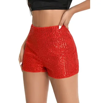 Glittery High Waist Shorts for Concerts & Parties | SweatyRocks