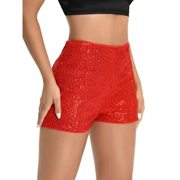 Glittery High Waist Shorts for Concerts & Parties | SweatyRocks