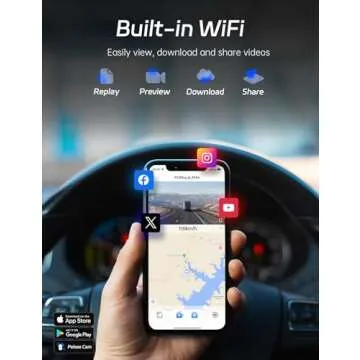 Pelsee P12 Plus 4K WiFi Dash Cam with ADAS & GPS