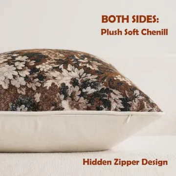 DEZENE Vintage Floral Throw Pillow Covers – Set of 2 for Elegant Home Decor