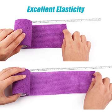 LotFancy Vet Wrap for Horses, 10 Pack, 3 inch by 5 Yards, Self Adhesive Bandage Wrap, Non-Woven Medi...