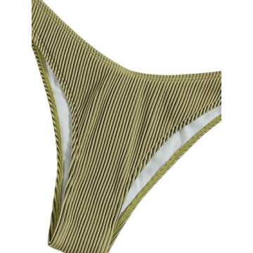 Lilosy Sexy Underwire One Shoulder Bikini High Cut Brazilian Swimsuit Set 2 Piece