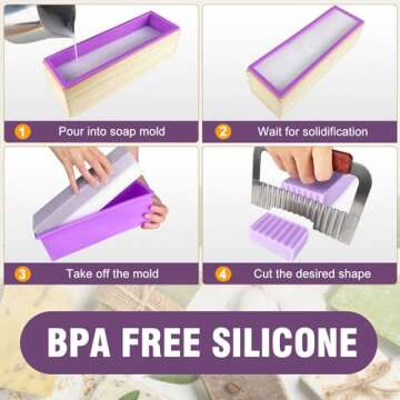 Walfos Silicone Soap Mold for Eco-Friendly Soap Making