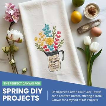 Durable Flour Sack Towels for Kitchen and Crafts