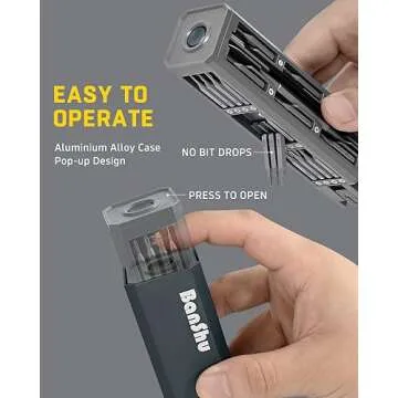 Banshu Small Screwdriver Set, 46 in 1 Mini Screwdriver Set with Case, Magnetic Precision Repair Tool Kit for Eyeglasses, Watch, Phone, Camera, Laptop, MacBook, Computer, PC, PS5, Xbox, Switch, Toys