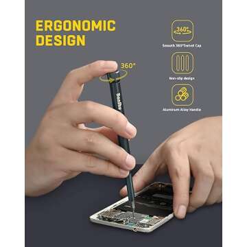 Banshu Small Screwdriver Set, 46 in 1 Mini Screwdriver Set with Case, Magnetic Precision Repair Tool Kit for Eyeglasses, Watch, Phone, Camera, Laptop, MacBook, Computer, PC, PS5, Xbox, Switch, Toys