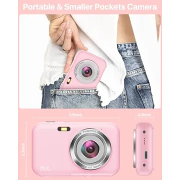 Kids Digital Camera with 32GB Card and 44MP Resolution