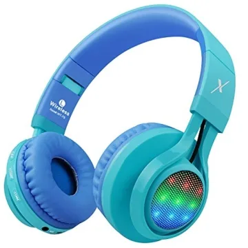 Riwbox WT-7S Kids Bluetooth Headphones with LED Lights