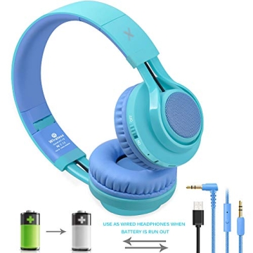 Riwbox WT-7S Kids Bluetooth Headphones with LED Lights