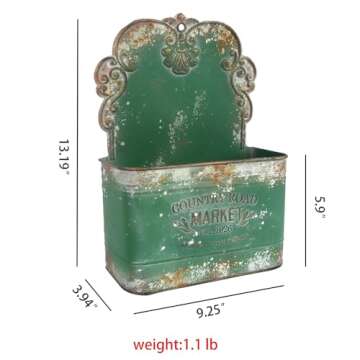 All Chic Rustic Metal Wall Planter for Stylish Decor