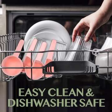 MeasurEasy Measuring Cups For Dry Or Wet Ingredients | Set of 6 | Plastic Measuring Cups | Nesting | Fun New Kitchen Gadget For Cooking and Baking | Modern and Trendy | Measuring Set |