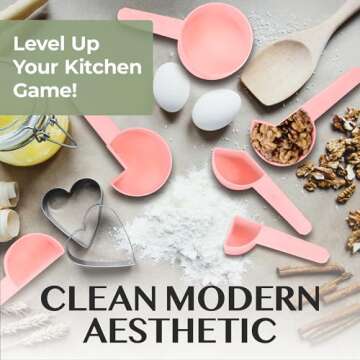 MeasurEasy Measuring Cups For Dry Or Wet Ingredients | Set of 6 | Plastic Measuring Cups | Nesting | Fun New Kitchen Gadget For Cooking and Baking | Modern and Trendy | Measuring Set |