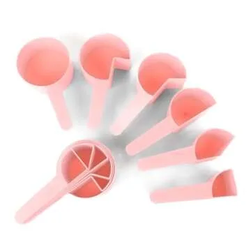 MeasurEasy Measuring Cups For Dry Or Wet Ingredients | Set of 6 | Plastic Measuring Cups | Nesting | Fun New Kitchen Gadget For Cooking and Baking | Modern and Trendy | Measuring Set |