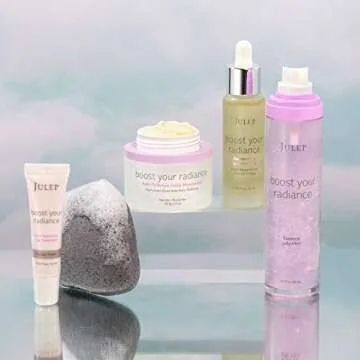 Julep All-Natural Charcoal Konjac Exfoliating Facial Sponge, Gentle Daily Detoxifying Face Scrub with Konjac Root + Bamboo Charcoal Powder