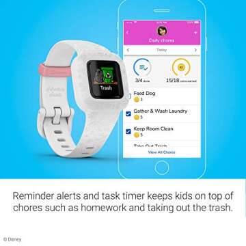 Garmin vivofit jr. 3, Fitness Tracker for Kids, Swim-Friendly, Up To 1-year Battery Life, Disney Princess, Adjustable watch