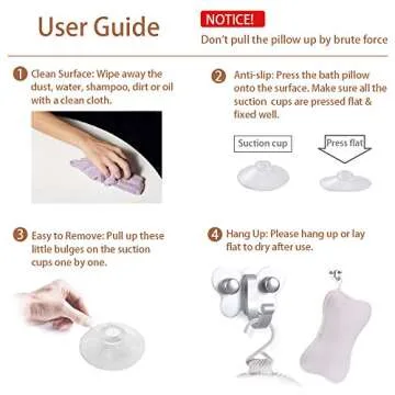 Bath Pillow 3D Mesh Spa Non-slip 2 Strong Suction Cups Support for Head Neck Back