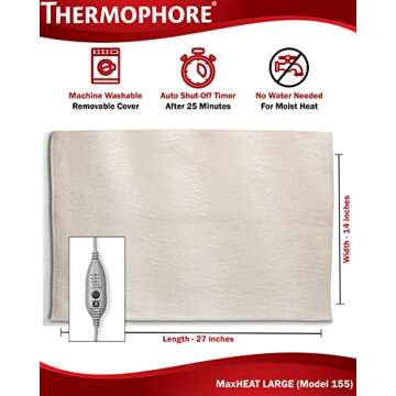 Thermophore MaxHeat Arthritis Heating Pad 14" x 27"