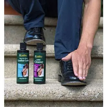 Cadillac Boot and Shoe Leather Lotion 8 Ounces - Cleans, Conditions, Protects, and Polishes Leather Footwear and Accessories