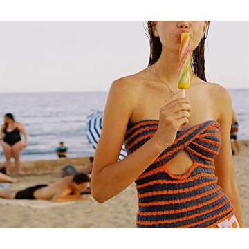 MISSACTIVER Striped Knit Bandeau Top for Women