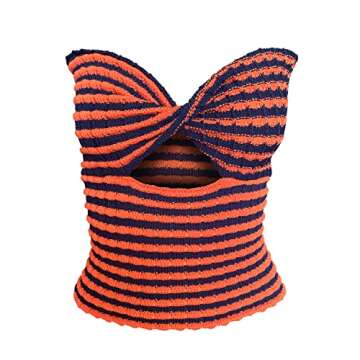 MISSACTIVER Striped Knit Bandeau Top for Women