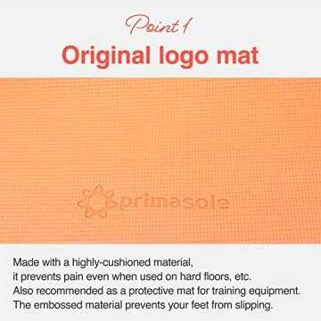 Primasole Yoga Mat with Carry Strap for Yoga Pilates Fitness and Floor Workout at Home and Gym 1/4 t...