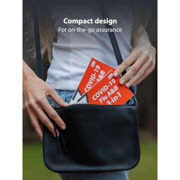 iHealth COVID-19, Flu A&B 3-in-1 Antigen Rapid Test, Results in 15 Minutes, FDA Authorized OTC Flu & COVID Home Test, with Non-invasive Nasal Swab, Easy to Use & No Discomfort (1 Pack, 4 Tests Total)