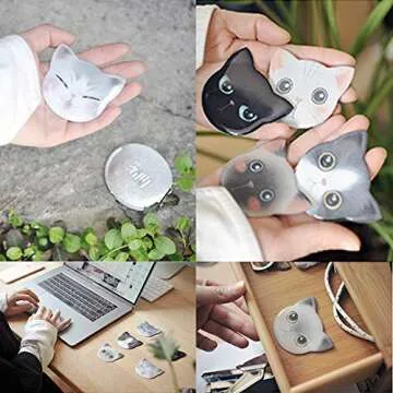 Catlady Cute cat Mirrors,Unbreakable Make up Mirror,Stainless Steel Portable Small Mirror