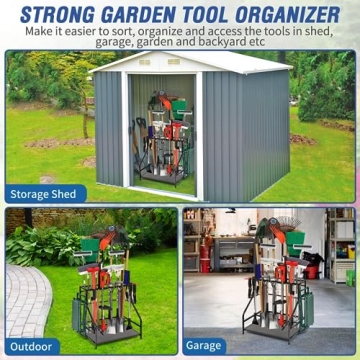 Garden Tool Organizer for Garage | Holds 58 Tools Easily