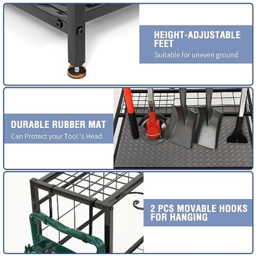 Garden Tool Organizer for Garage | Holds 58 Tools Easily