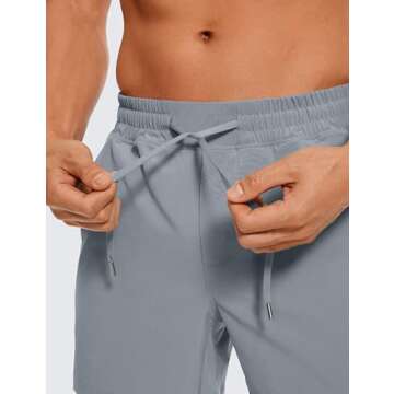 CRZ YOGA Men's Linerless Workout Shorts - Lightweight 5"