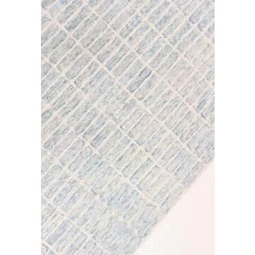 Restoration and Renovation Handmade Capitola Space Dyeing Imported Premium Wool Area Rug - Unique Modern Design Carpet for Living Room, Bedroom, and Dining Room (Blue, 8' x 10')