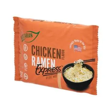 RAMEN EXPRESS Ramen Noodle Packs, 3 Oz Each (Pack Of 24) by Chef Woo | Vegetarian Ramen Noodles | No Added MSG | Halal | Egg-Free and Dairy-Free