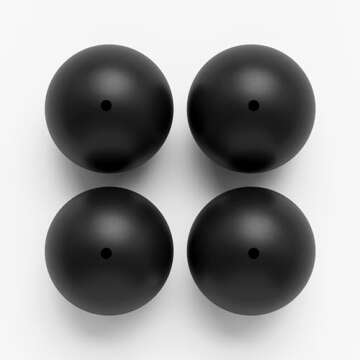 glacio Round Ice Cube Molds – Whiskey Sphere Maker – Makes 2.5 Inch Ice Balls – 4 Pack