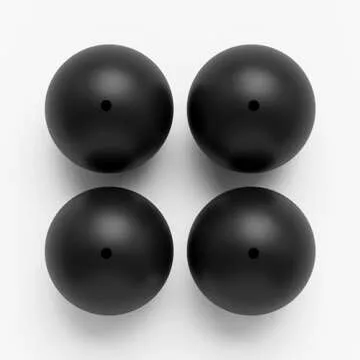 glacio Round Ice Cube Molds – Whiskey Sphere Maker – Makes 2.5 Inch Ice Balls – 4 Pack