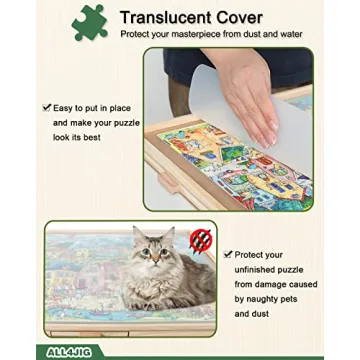 ALL4JIG Rotating Puzzle Board with Drawers and Cover