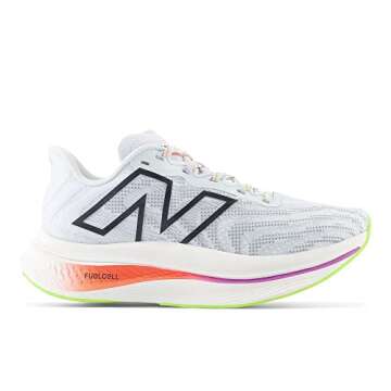 New Balance Women's FuelCell SuperComp Trainer V2 Running Shoe, Ice Blue/Neon Dragonfly, 7