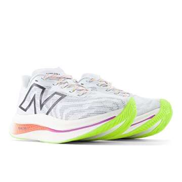 New Balance Women's FuelCell SuperComp Trainer V2 Running Shoe, Ice Blue/Neon Dragonfly, 7