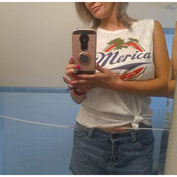 Erxvxp Gray Sleeveless Merica Tank Top for Women